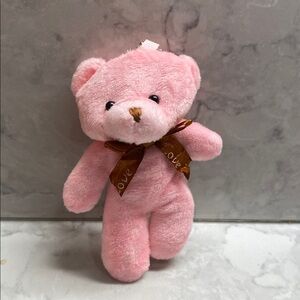 Pink Teddy Bear Key Chain